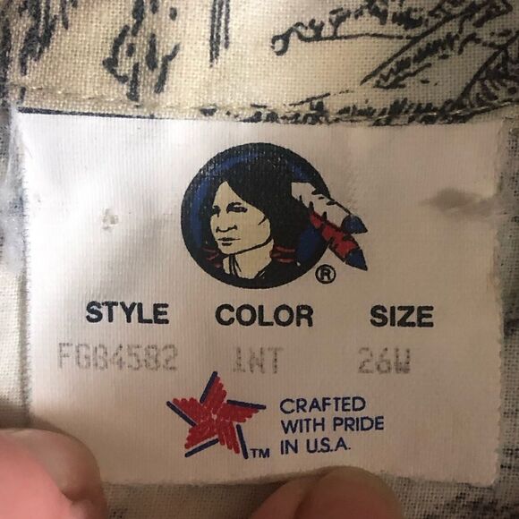 Vintage Cherokee Women’s Button Down Short Sleeve Shirt Tree And Shrub Print W26 - Picture 4 of 5